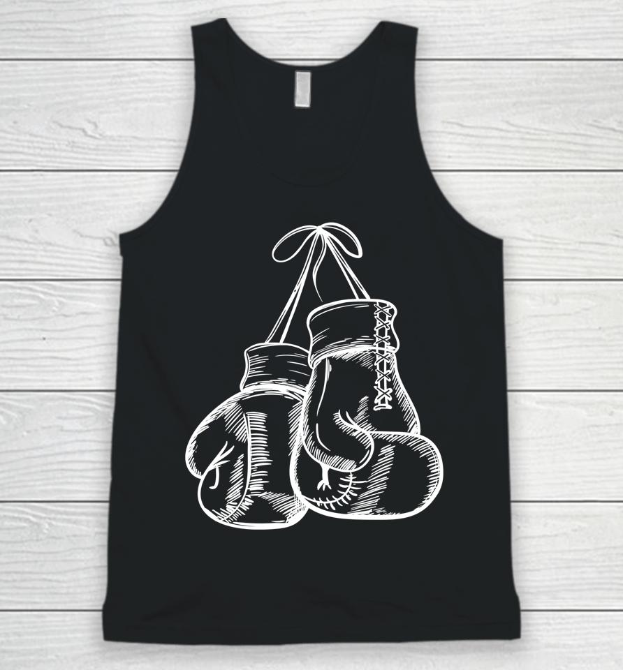 Retro Love White Boxing Gloves Gifts Boxer Gift Unisex Tank Top