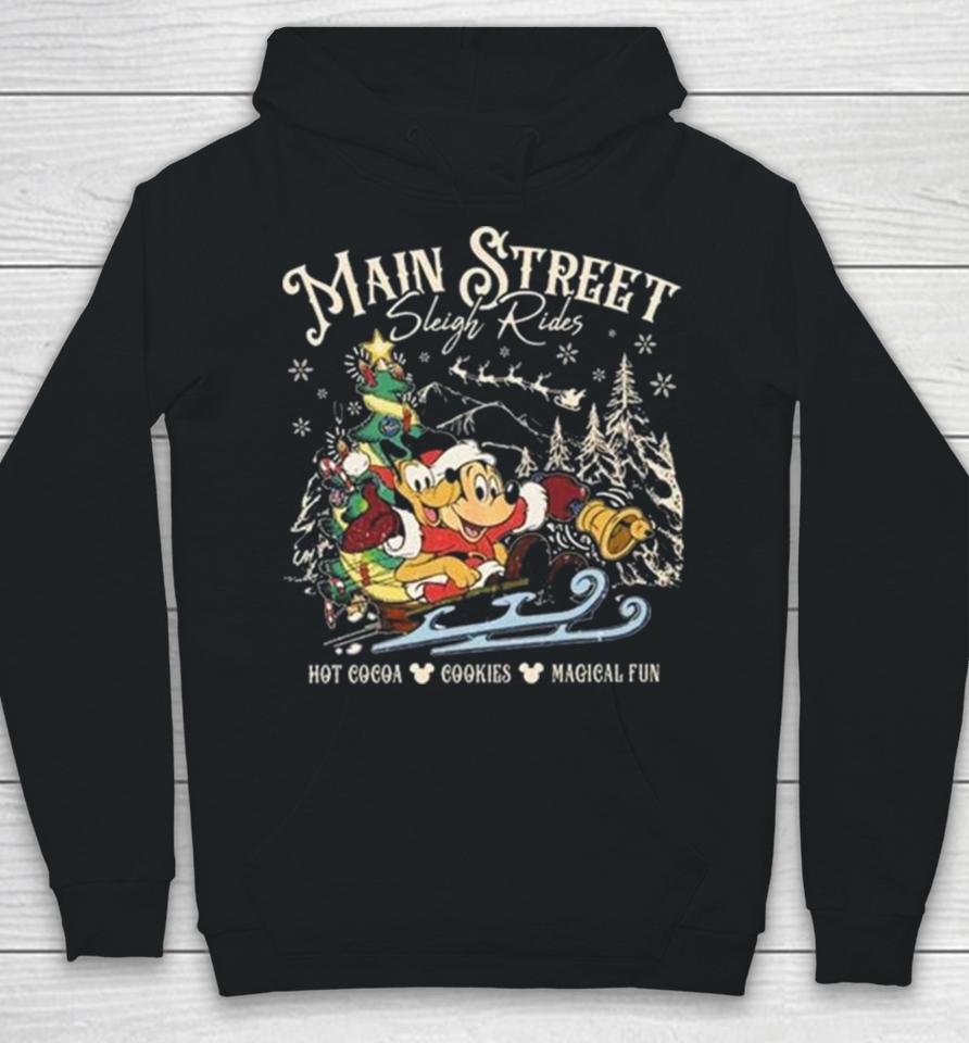 Retro Main Street Sleigh Rides Merry Christmas Hoodie