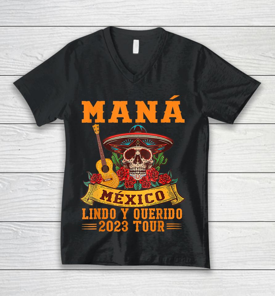 Retro Mana 2023 Mexico Lindo Y Querido Unisex V-Neck T-Shirt