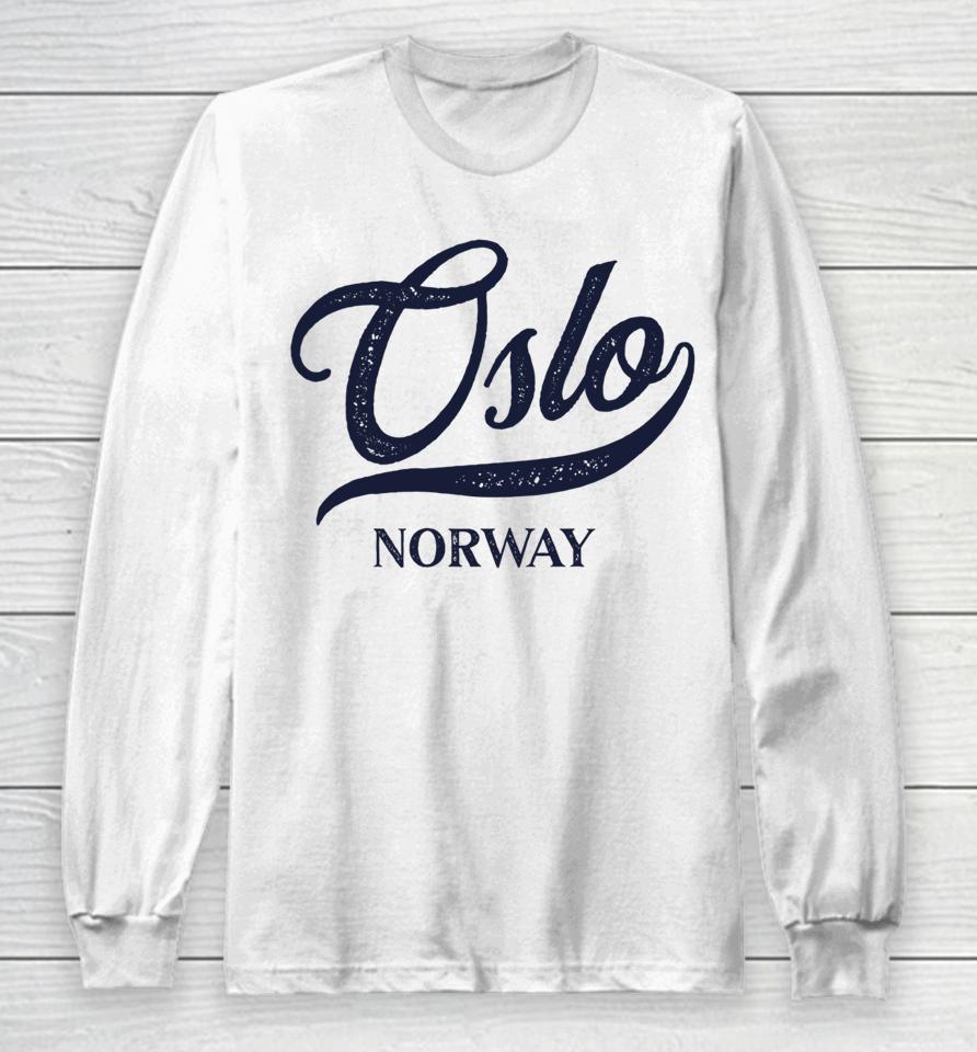 Retro Norway City Vintage Oslo Long Sleeve T-Shirt