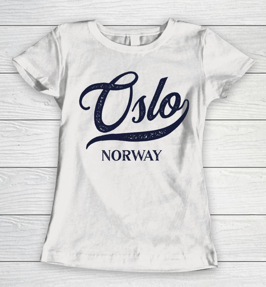 Retro Norway City Vintage Oslo Women T-Shirt