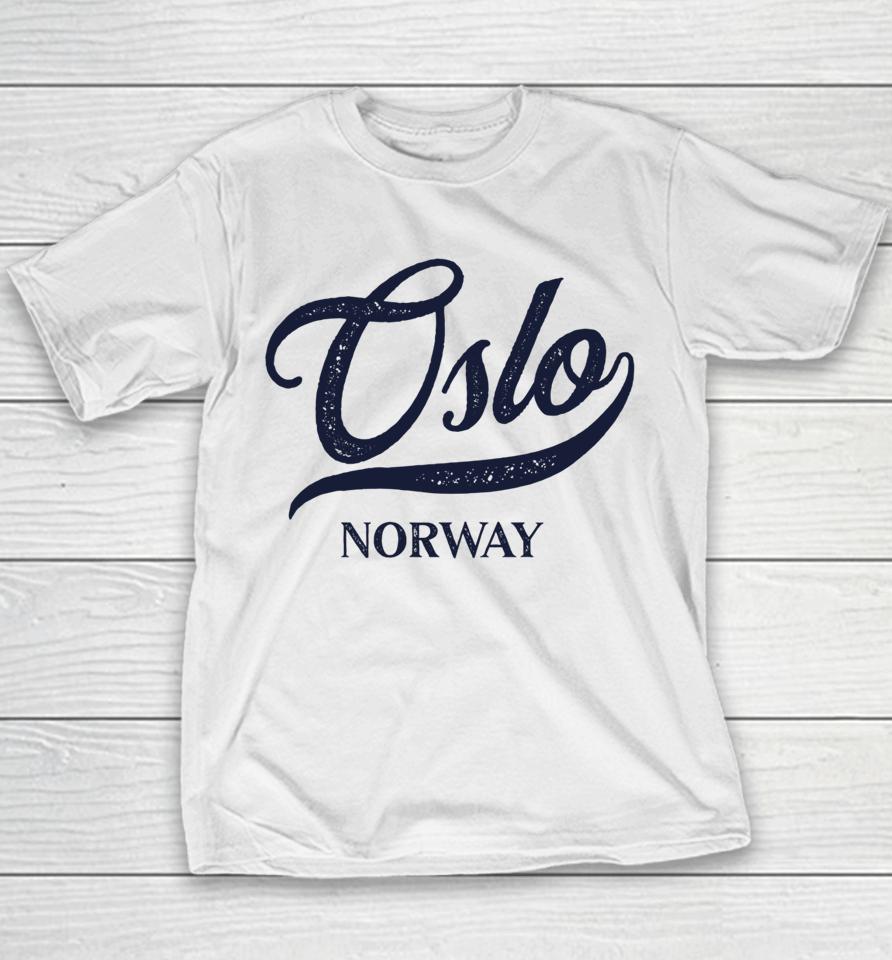 Retro Norway City Vintage Oslo Youth T-Shirt