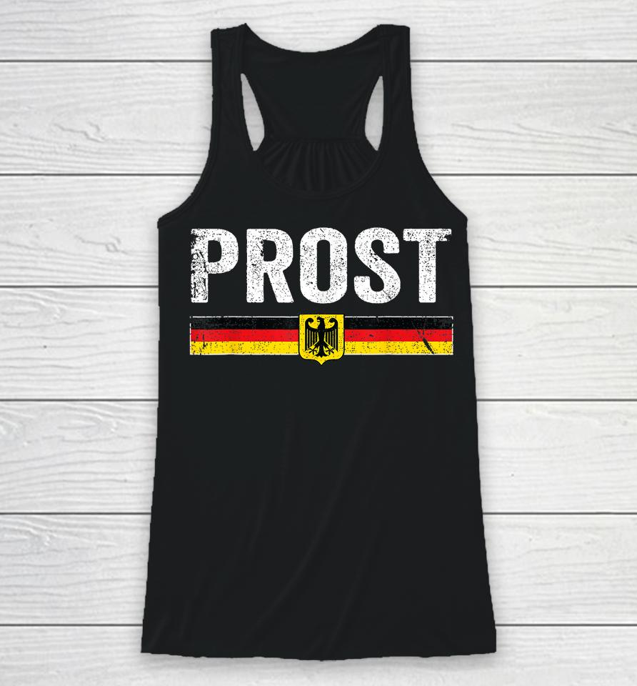 Retro Oktoberfest German Flag Prost Racerback Tank