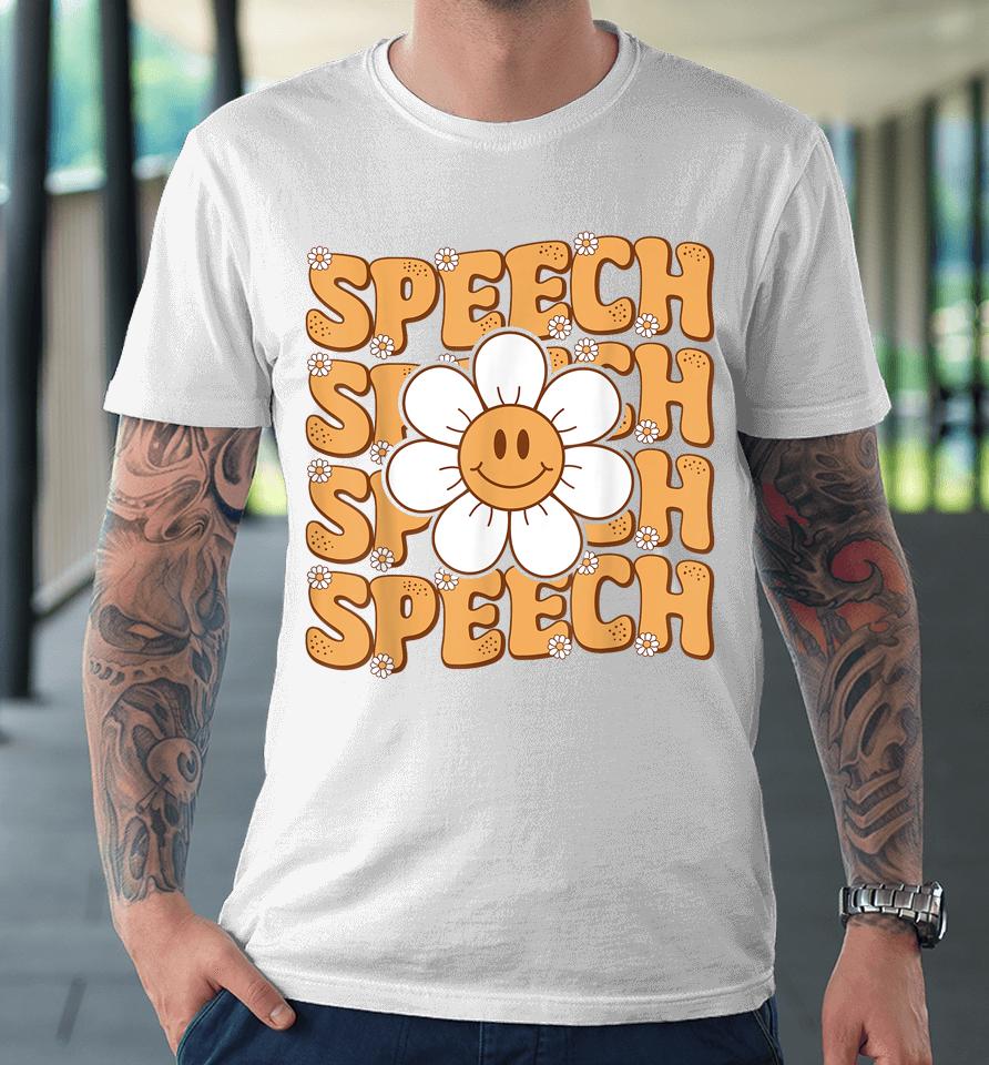 Retro Speech Therapy Speech Language Pathologist Therapist Premium T-Shirt