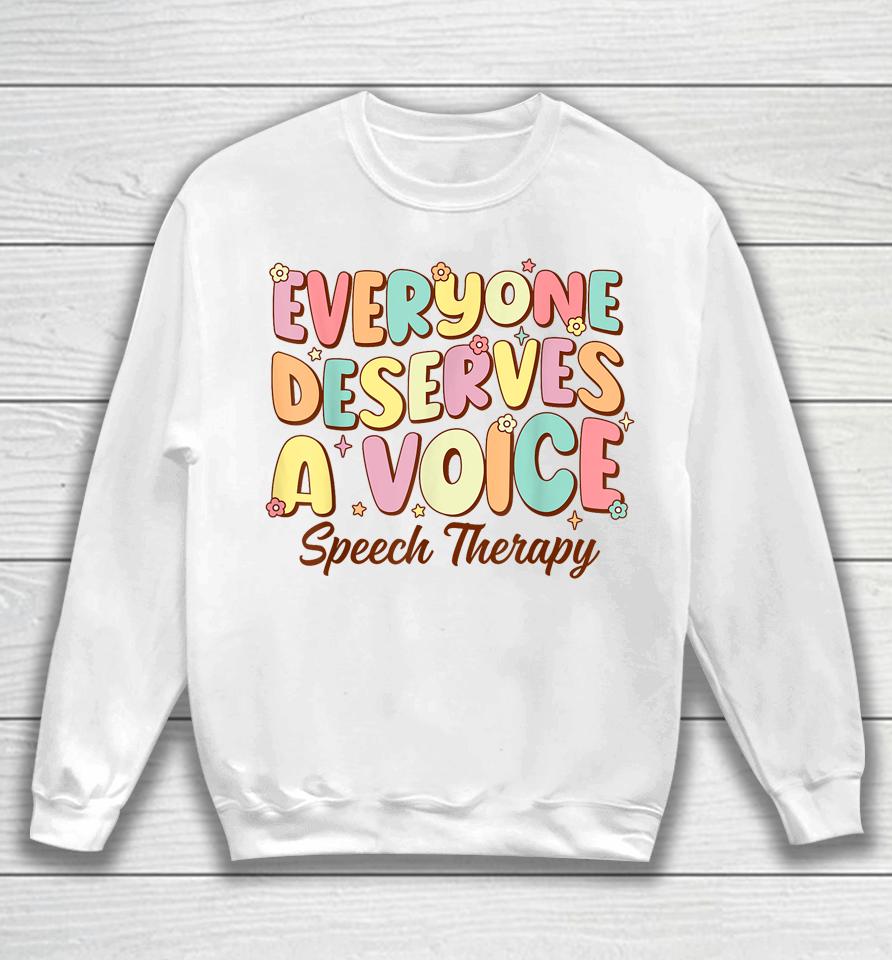 Retro Speech Therapy Speech Language Pathologist Therapist Sweatshirt