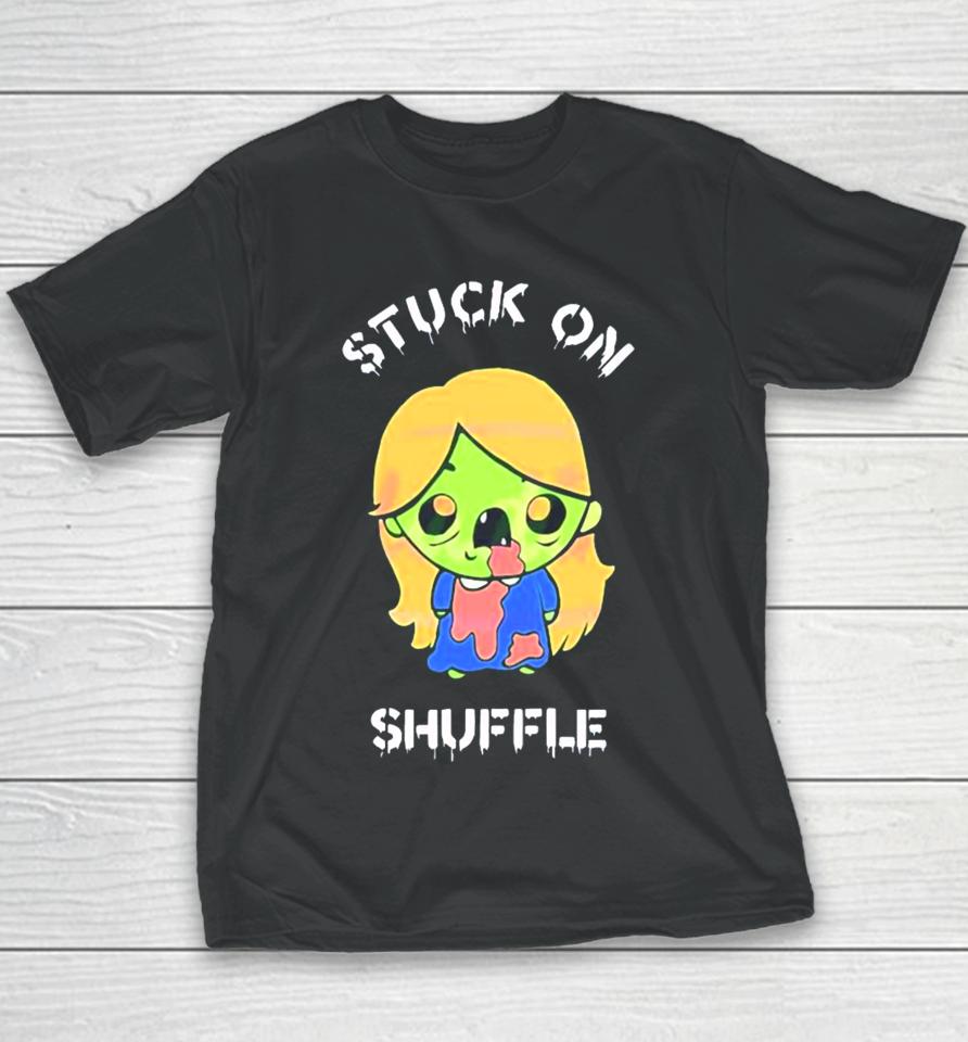 Retro Stuck On Shuffle Svg Halloween Character Youth T-Shirt