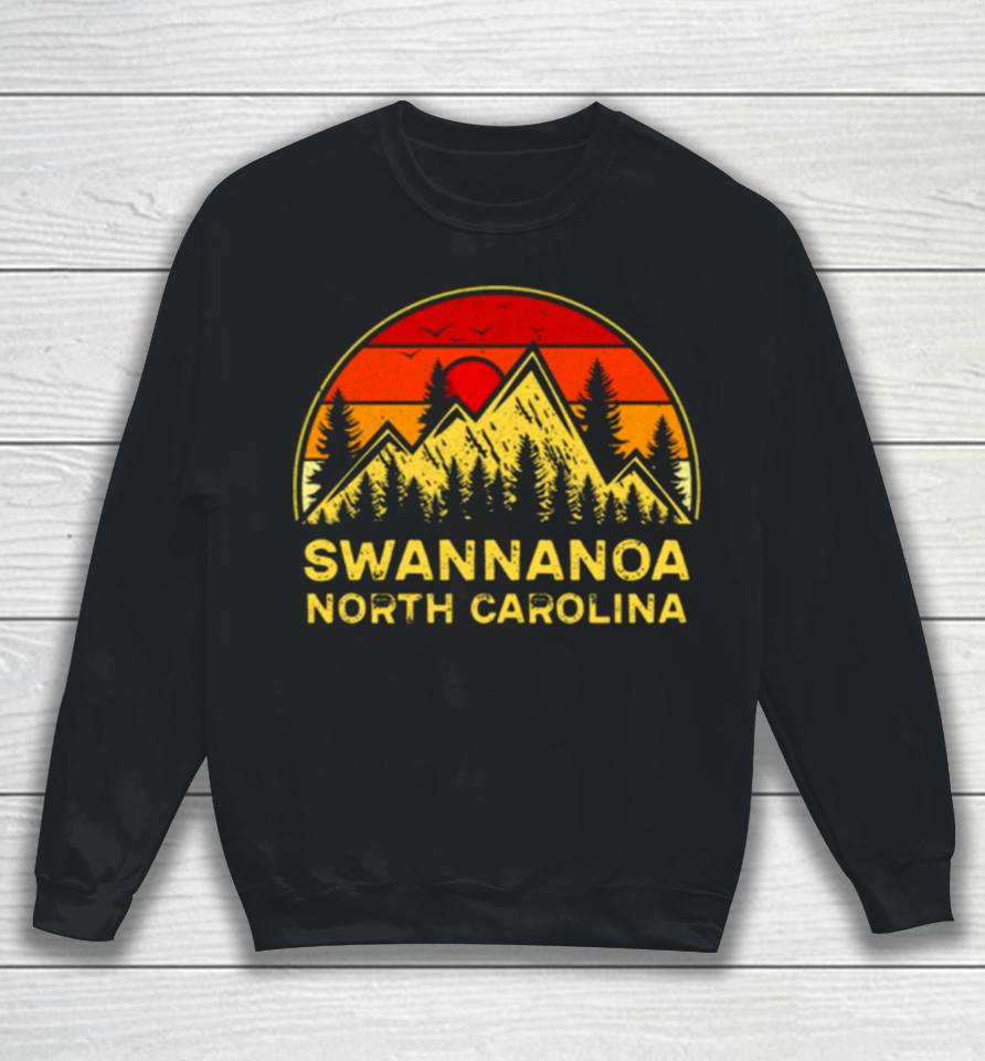 Retro Swannanoa North Carolina Souvenir Nc Mountains Hiking Sweatshirt