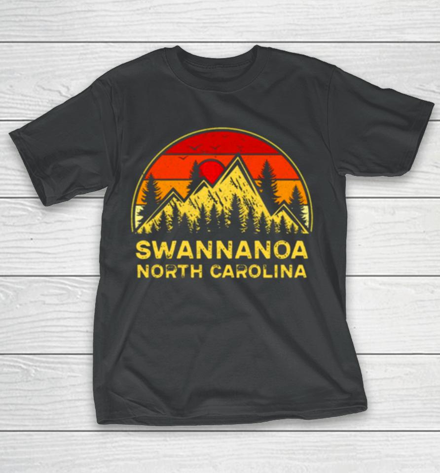 Retro Swannanoa North Carolina Souvenir Nc Mountains Hiking T-Shirt