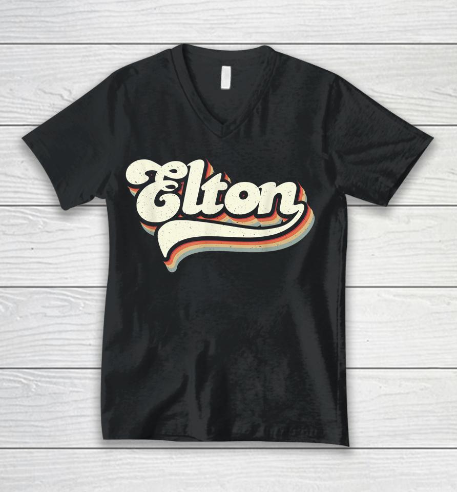 Retro Tee Vintage Elton Unisex V-Neck T-Shirt