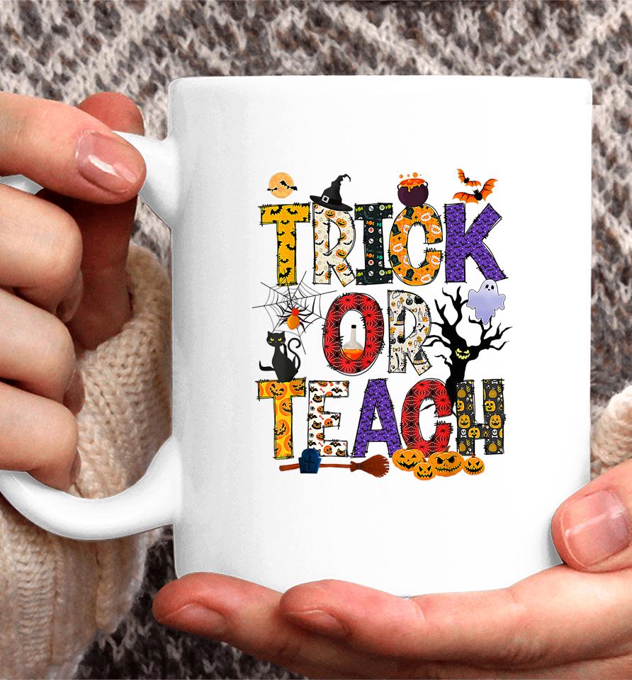 Retro Trick Or Teach Teacher Halloween Costume Coffee Mug