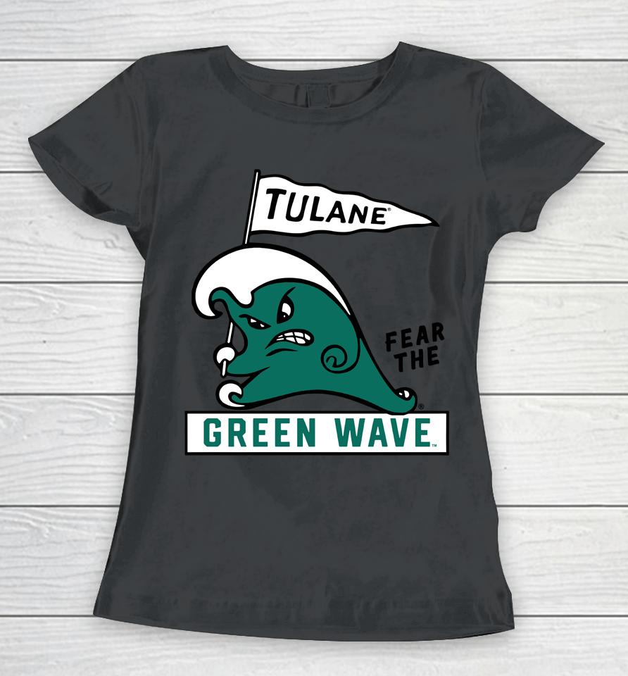 Retro Tulane Green Wave Women T-Shirt