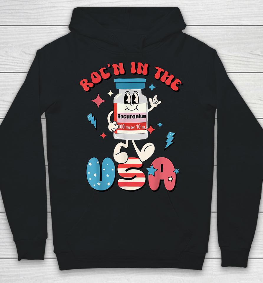 Retro Vial Roc'n In The Usa Happy 4Th Of July Vibes Hoodie