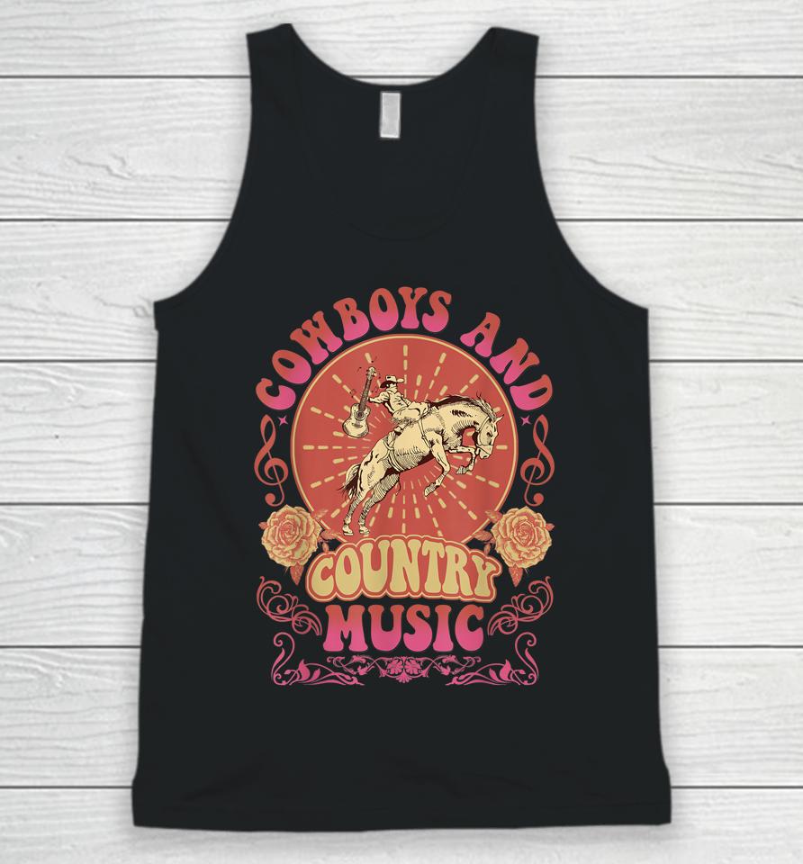 Retro Vintage Cowboys And Country Music Unisex Tank Top