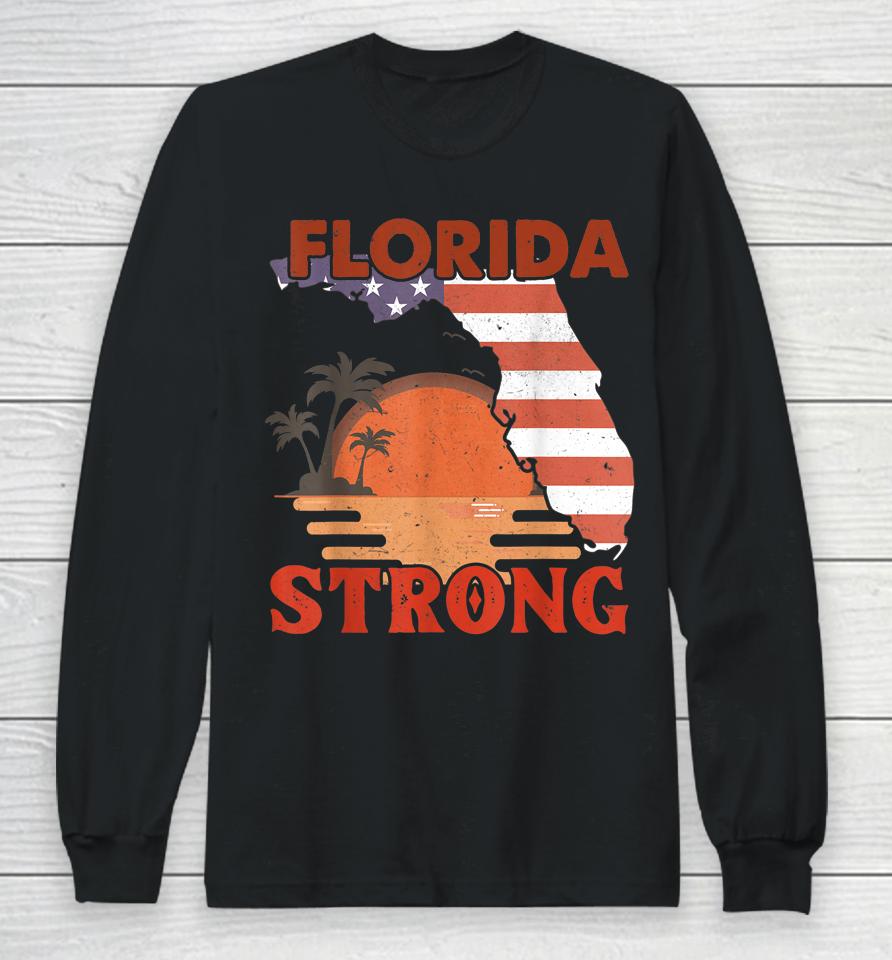 Retro Vintage Florida Strong Long Sleeve T-Shirt