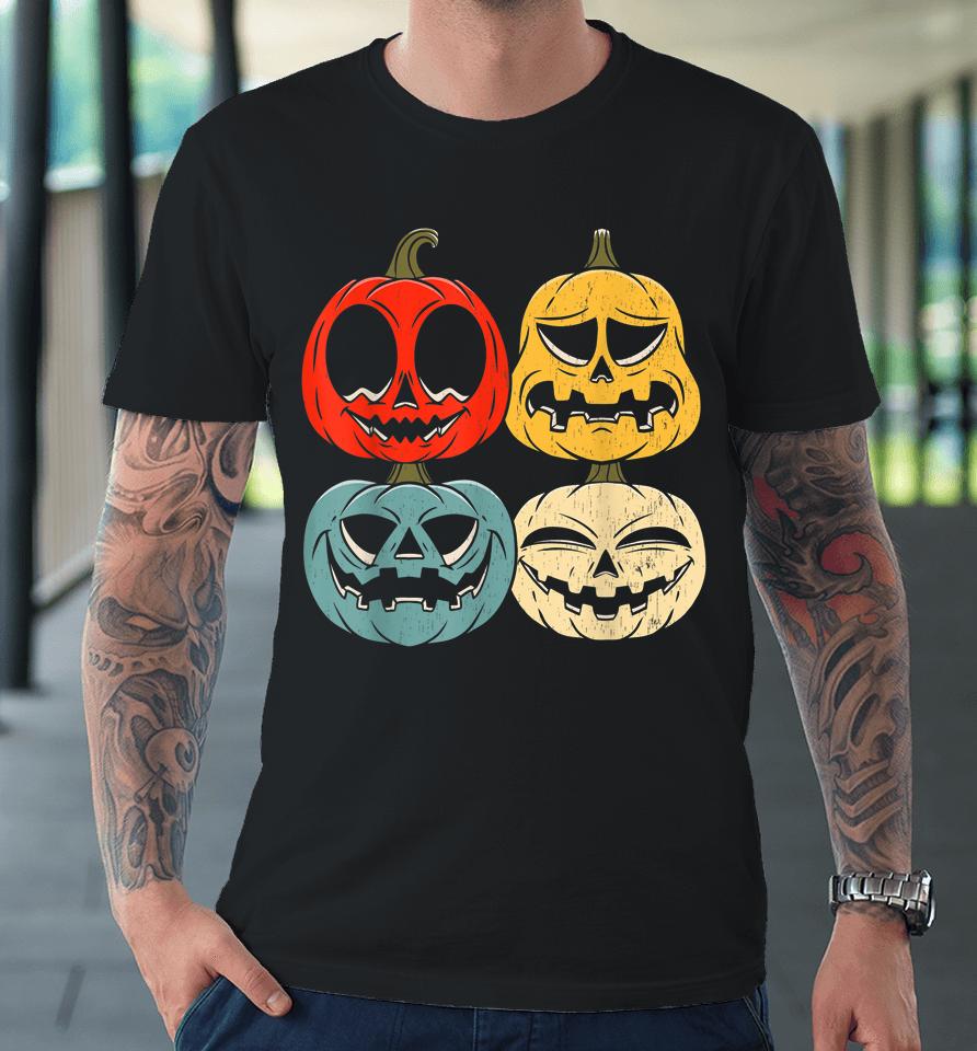 Retro Vintage Halloween Pumpkin Premium T-Shirt