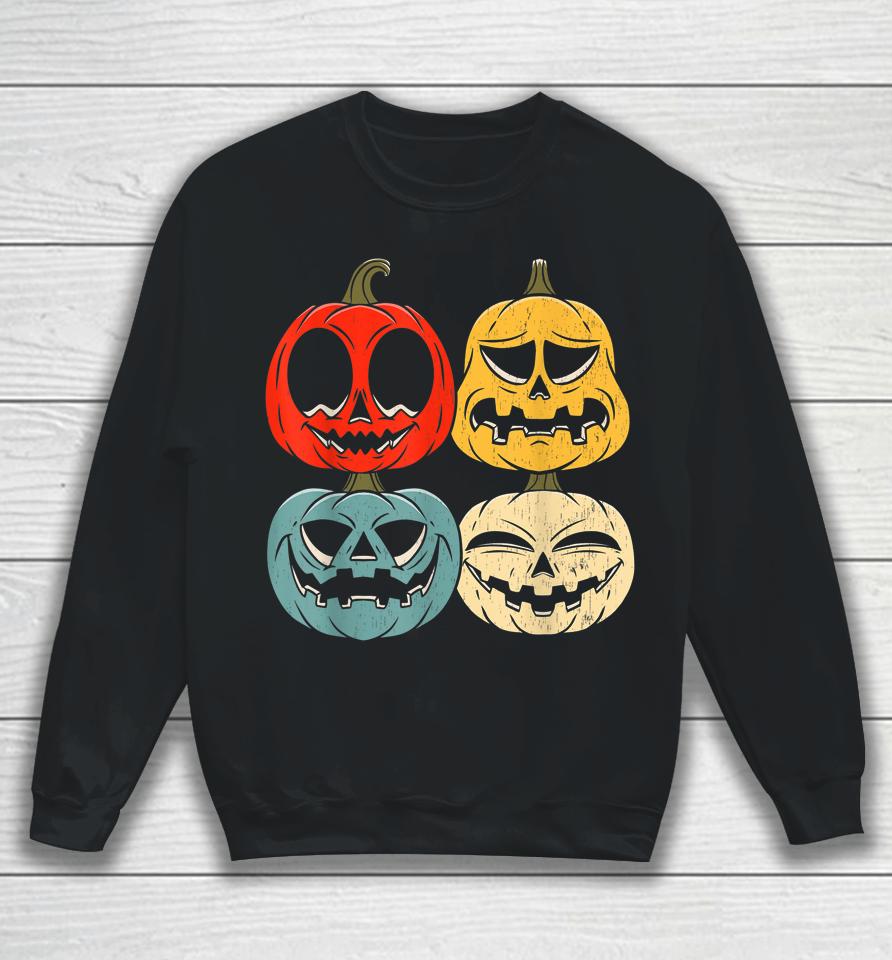 Retro Vintage Halloween Pumpkin Sweatshirt