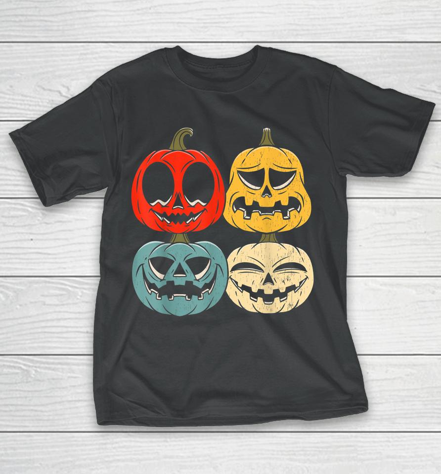 Retro Vintage Halloween Pumpkin T-Shirt