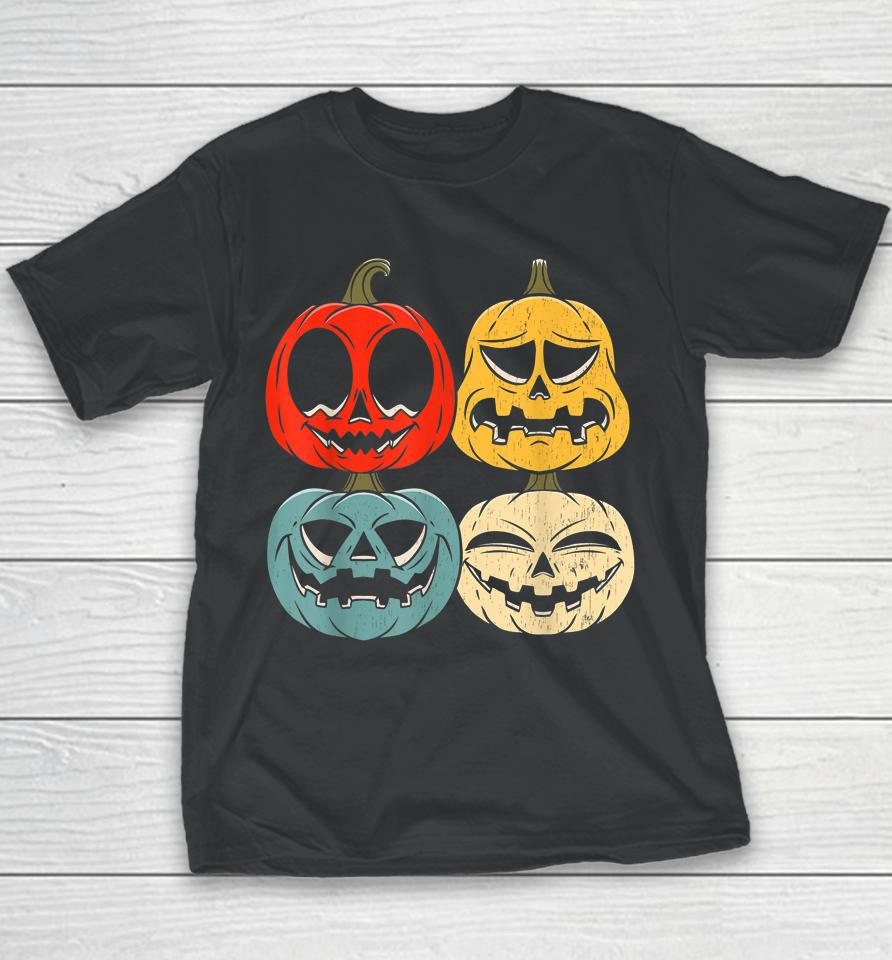 Retro Vintage Halloween Pumpkin Youth T-Shirt