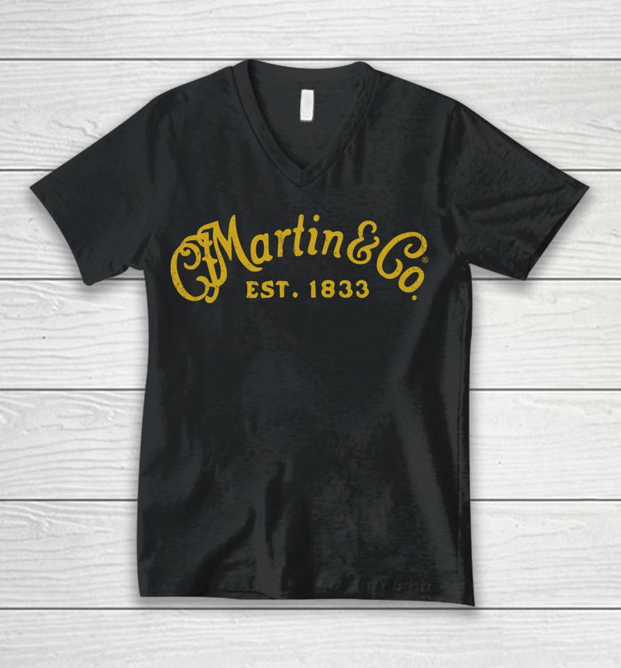 Retro Vintage Martin Guitar Co American Legend Classic Unisex V-Neck T-Shirt