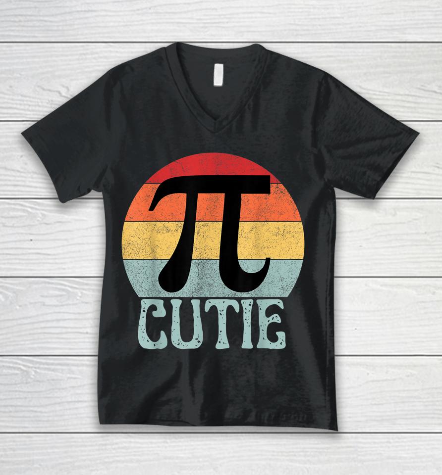 Retro Vintage Symbol Pi Day Math Teacher Funny Pi Day Unisex V-Neck T-Shirt