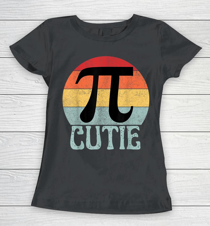 Retro Vintage Symbol Pi Day Math Teacher Funny Pi Day Women T-Shirt