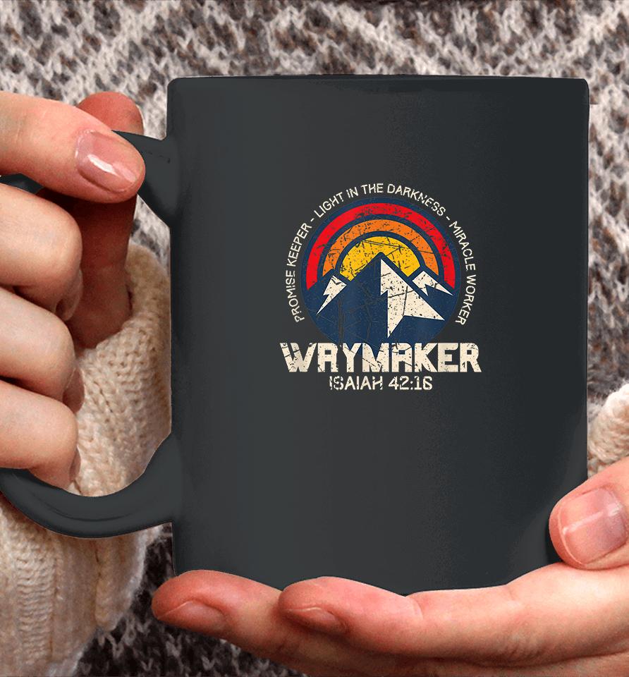 Retro Waymaker Promise Keeper Miracle Worker Christian Coffee Mug