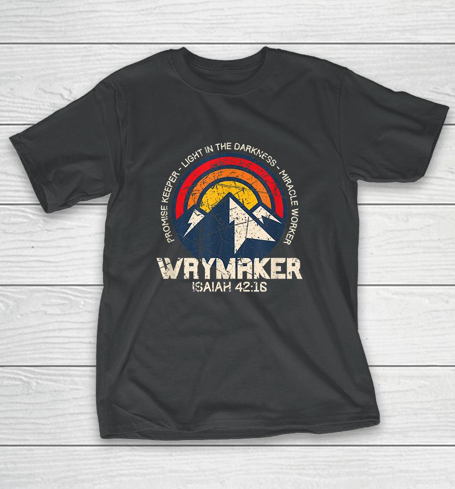 Retro Waymaker Promise Keeper Miracle Worker Christian T-Shirt