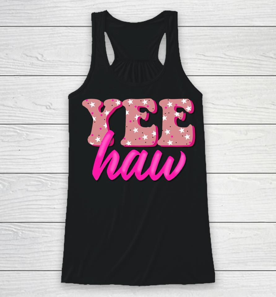 Retro Yee Haw Howdy Rodeo Western Country Southern Cowgirl Racerback Tank