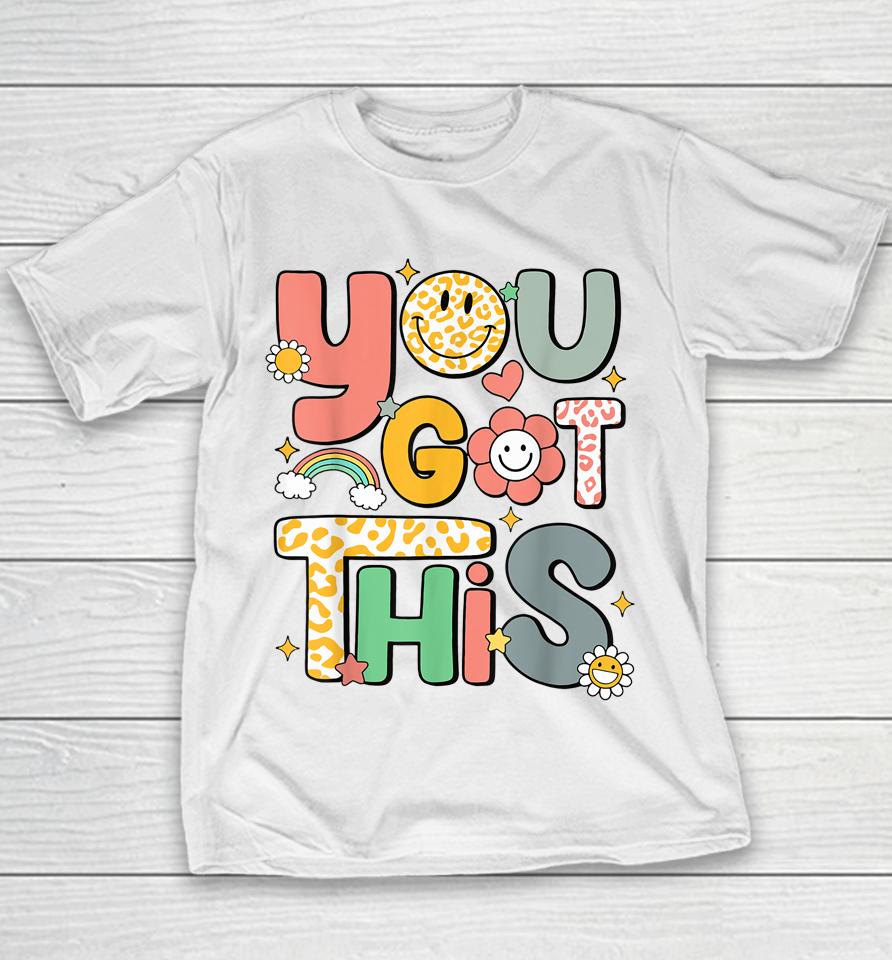Retro You Got This Leopard, Motivational Testing Day Youth T-Shirt