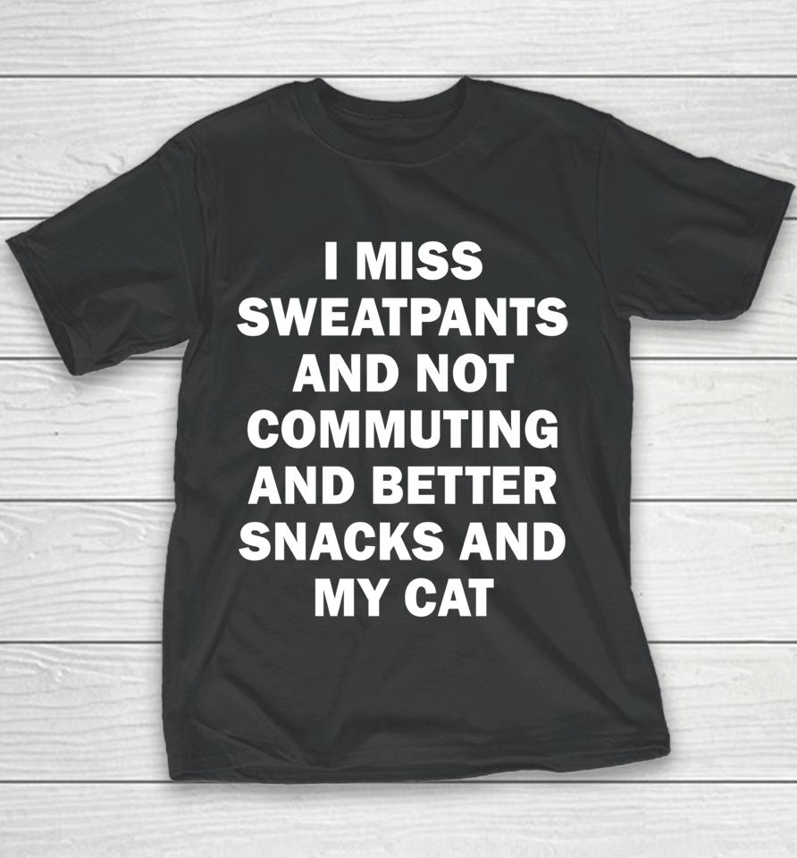 Return To Office Saying #Rto Work Miss Sweatpants Cat Youth T-Shirt