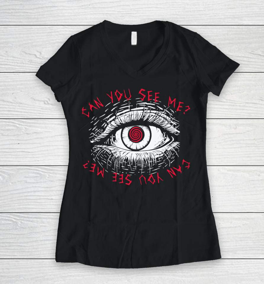 Rezz Merch Store Can You See Me Women V-Neck T-Shirt