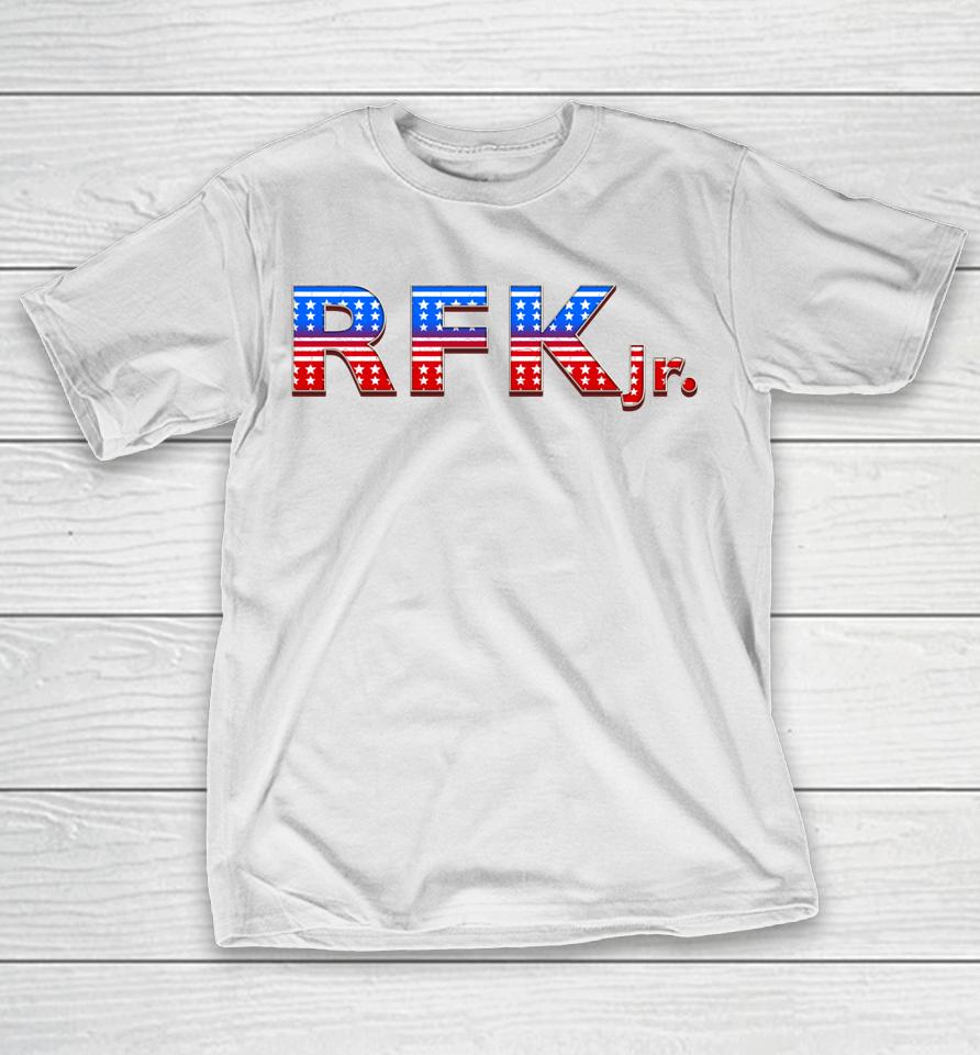 Rfk Jr For President 2024 Stars And Stripes Red White Blue T-Shirt