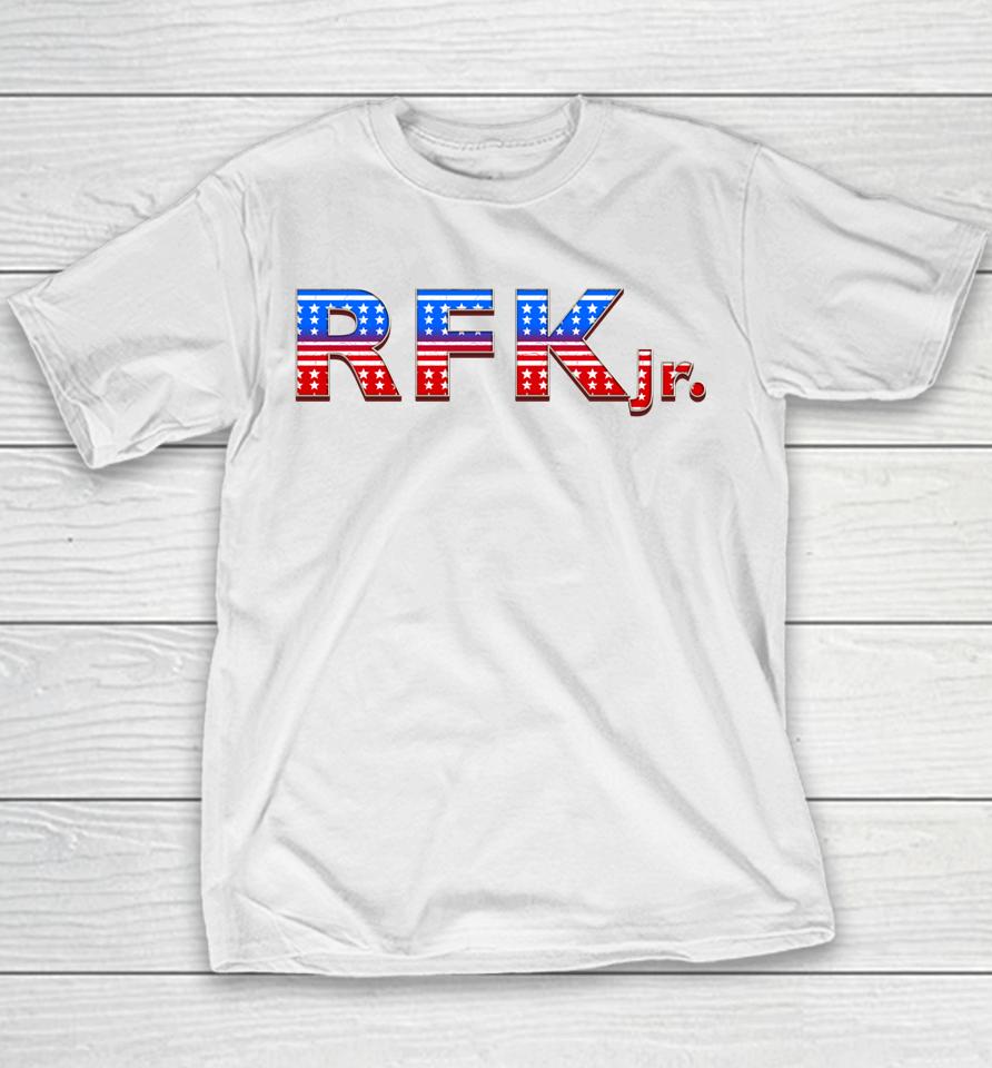 Rfk Jr For President 2024 Stars And Stripes Red White Blue Youth T-Shirt