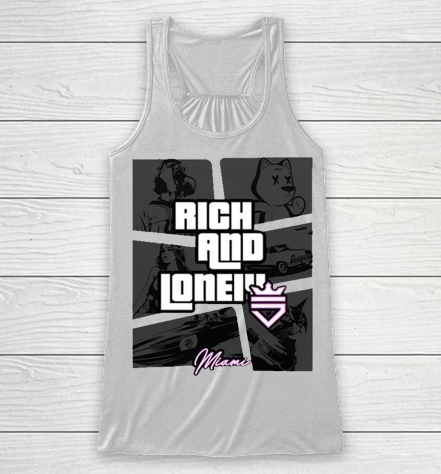 Rich And Lonely Rnl Wasted Miami Racerback Tank