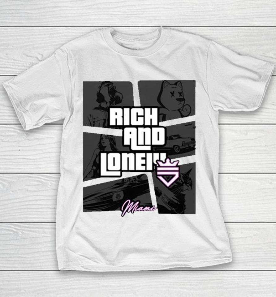 Rich And Lonely Rnl Wasted Miami Youth T-Shirt