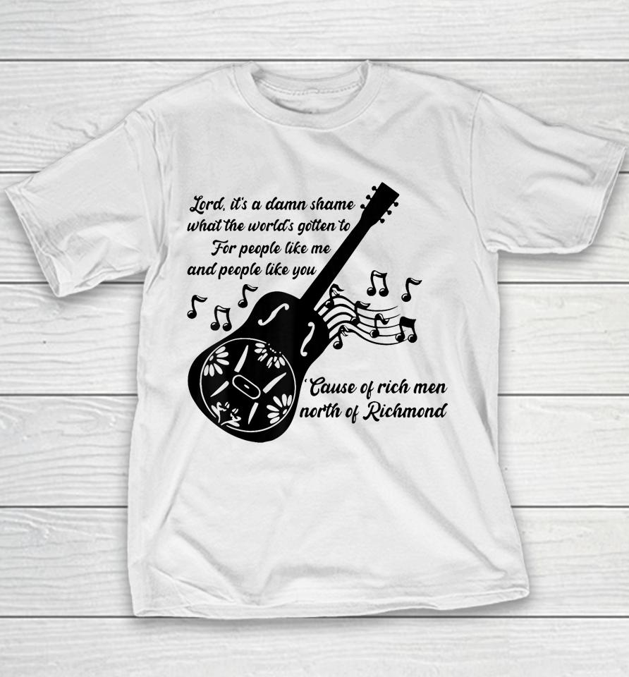 Rich Men North Of Richmond Goochland Country Music Youth T-Shirt