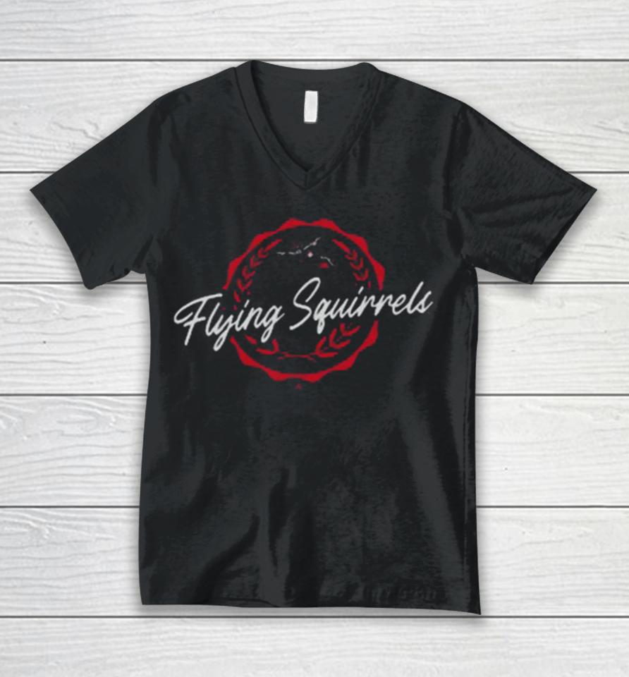 Richmond Flying Squirrels Champion Women’s Black Mto Tee Unisex V-Neck T-Shirt
