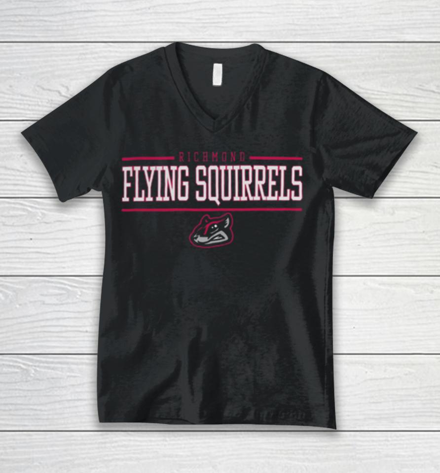 Richmond Flying Squirrels Nutzy Head Unisex V-Neck T-Shirt