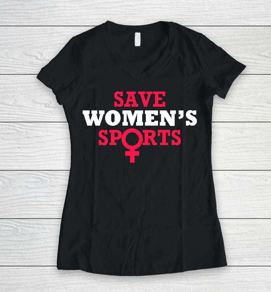 Riley Gaines Save Women's Sports Women V-Neck T-Shirt