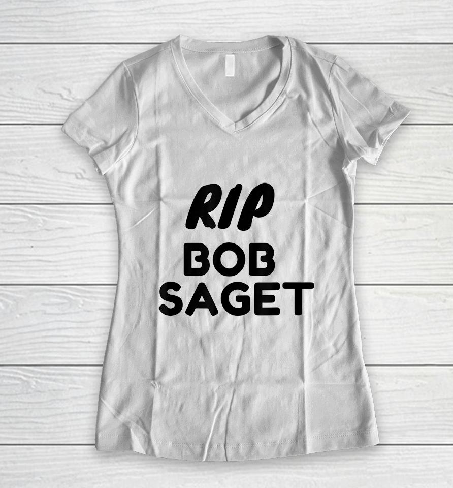 Rip Bob Saget Women V-Neck T-Shirt