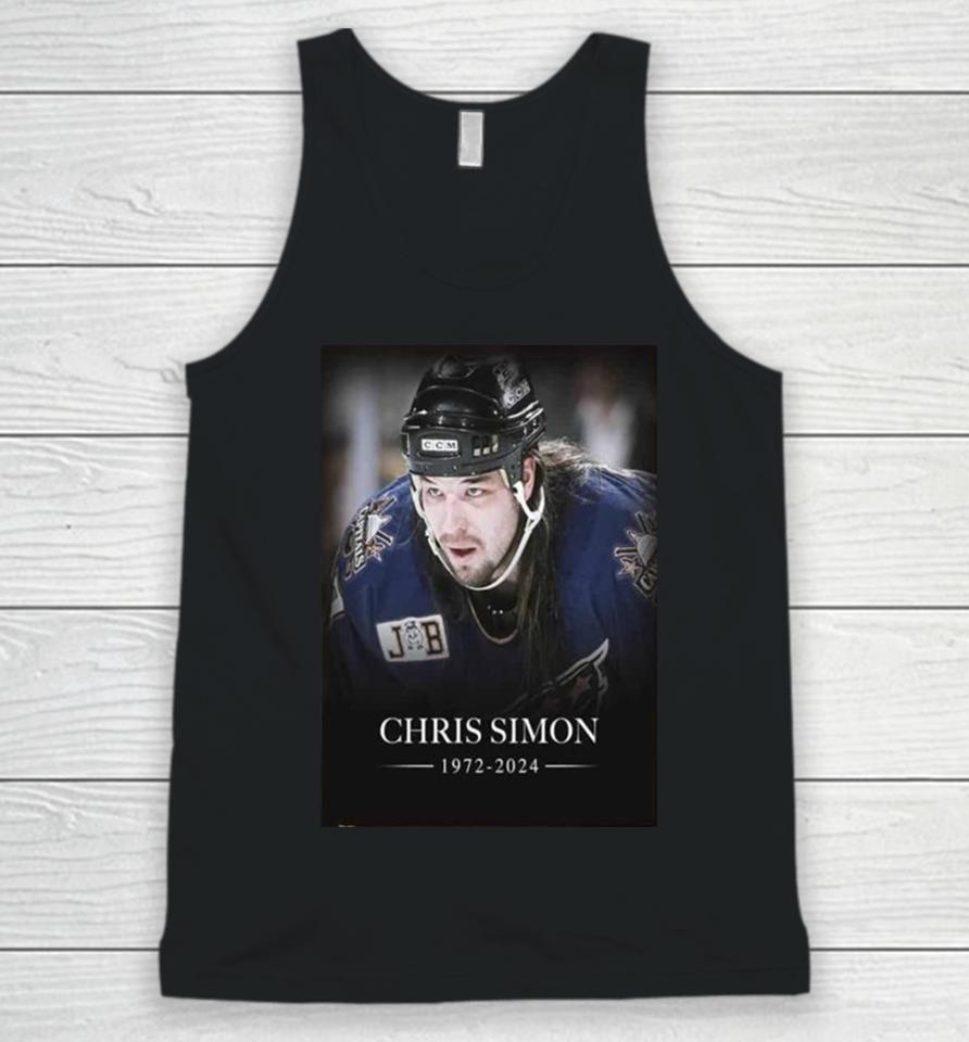 Rip Chris Simon Nhl Enforcer Passed On To The Spirit World On Monday At The Age Of 52 Unisex Tank Top