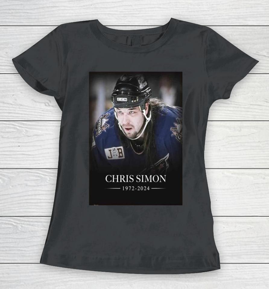 Rip Chris Simon Nhl Enforcer Passed On To The Spirit World On Monday At The Age Of 52 Women T-Shirt