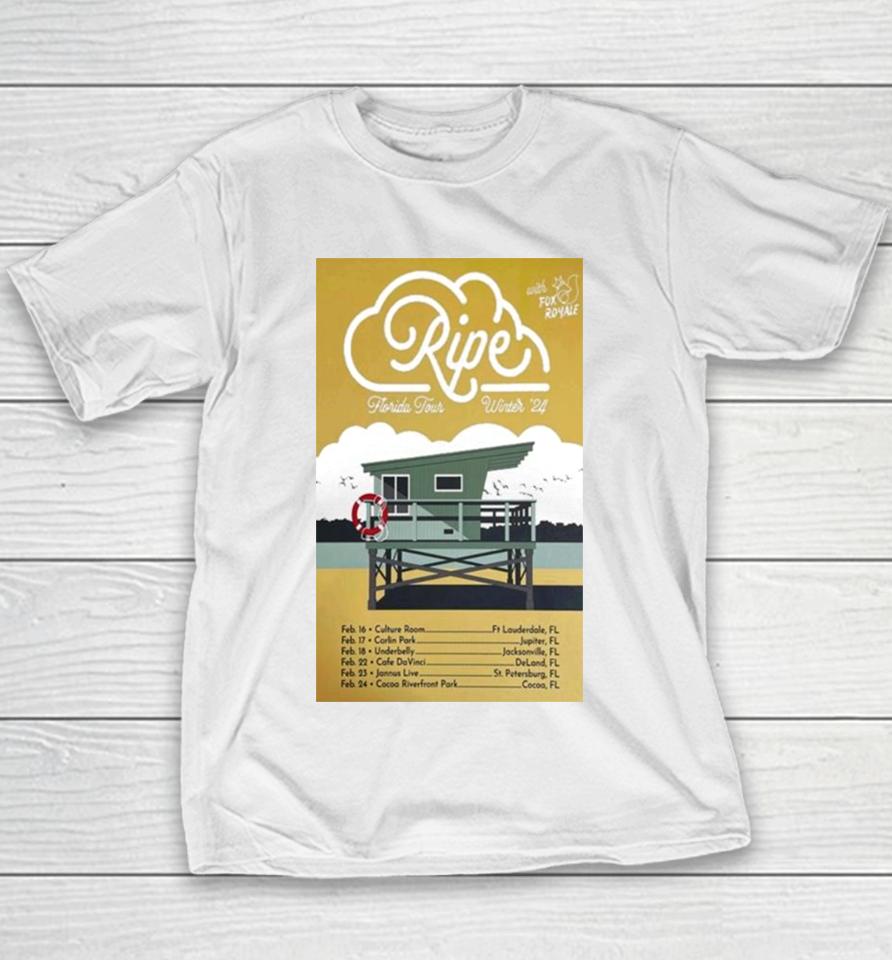 Ripe Band 2024 Florida Tour Winter Poster Youth T-Shirt