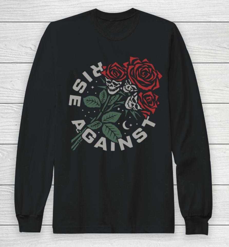 Rise Against Merch Skull Bouquet Rose Long Sleeve T-Shirt