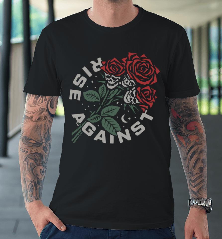 Rise Against Merch Skull Bouquet Rose Premium T-Shirt