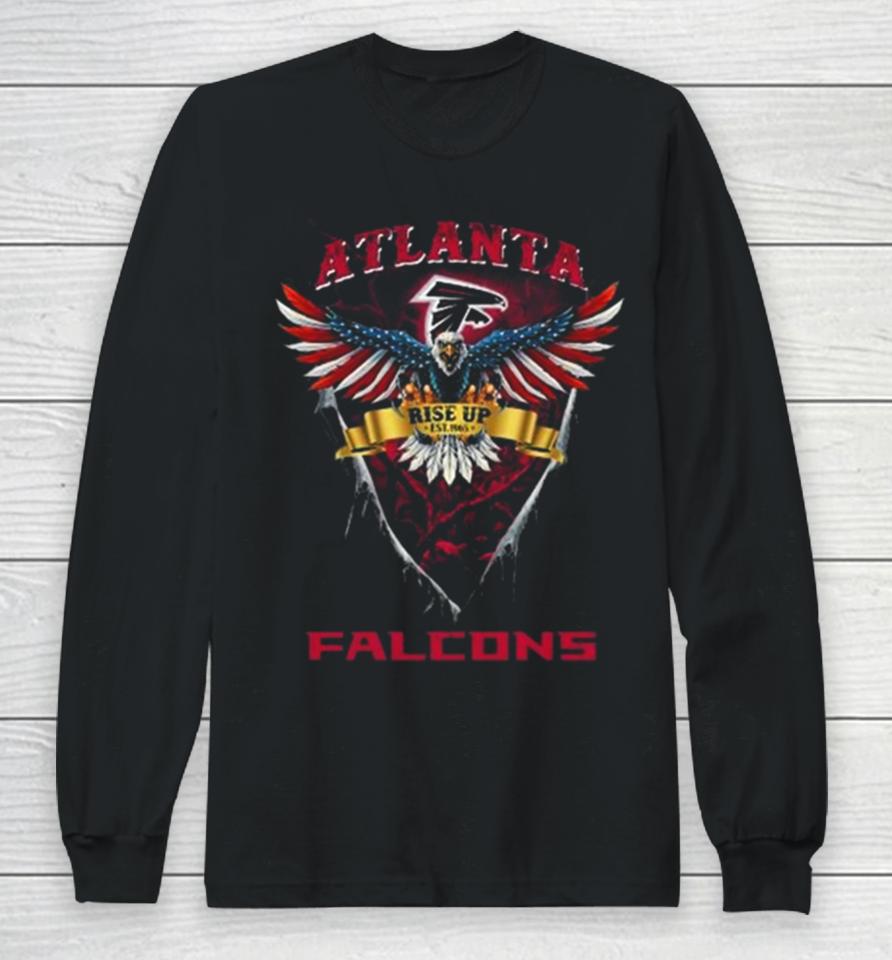 Rise Up Atlanta Falcons Football Us Eagle Long Sleeve T-Shirt