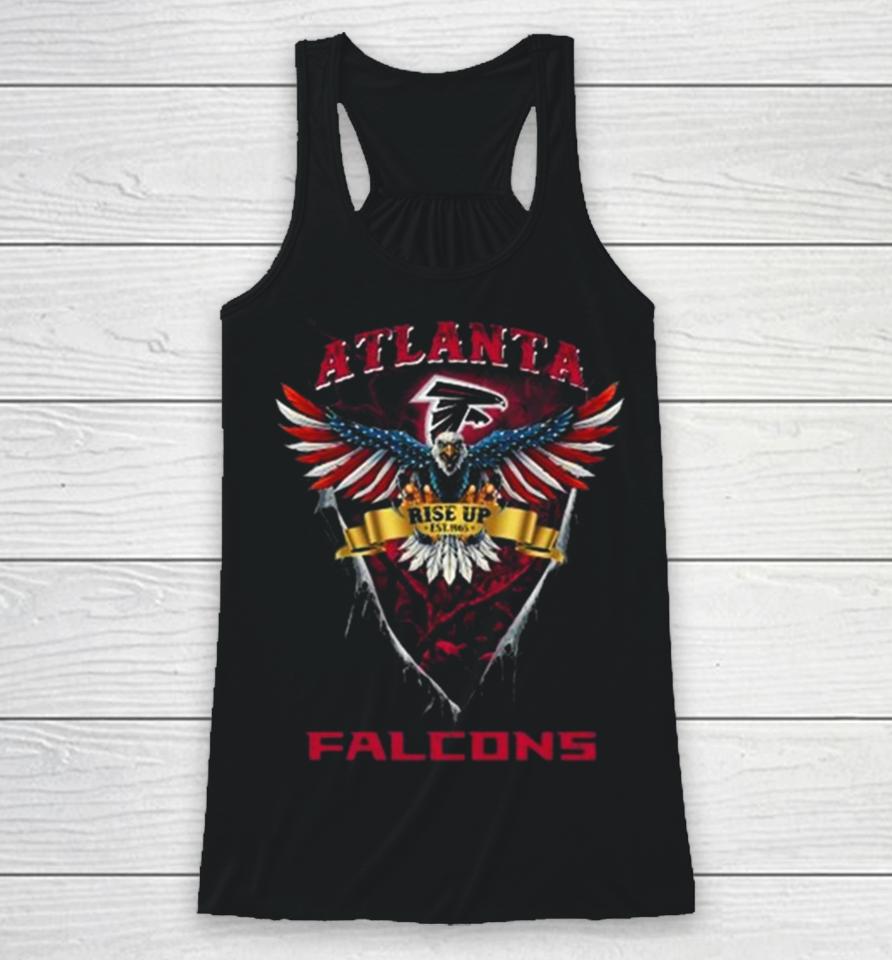 Rise Up Atlanta Falcons Football Us Eagle Racerback Tank