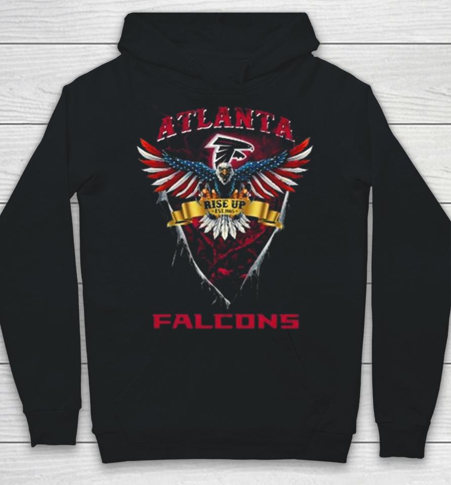 Rise Up Atlanta Falcons Football Us Eagle Hoodie