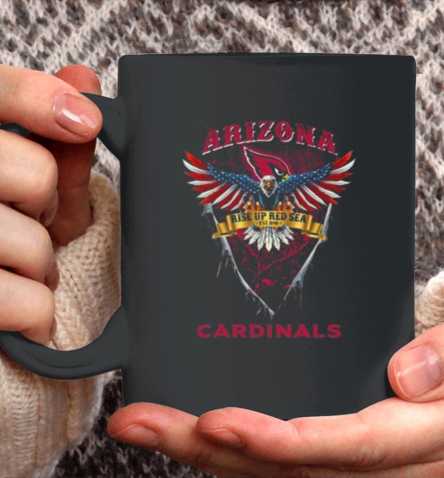 Rise Up Red Sea Arizona Cardinals Football Us Eagle Coffee Mug