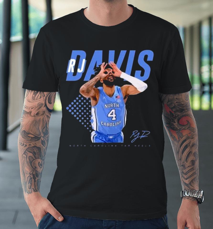 Rj Davis Basketball North Carolina Tar Heels Signature Premium T-Shirt
